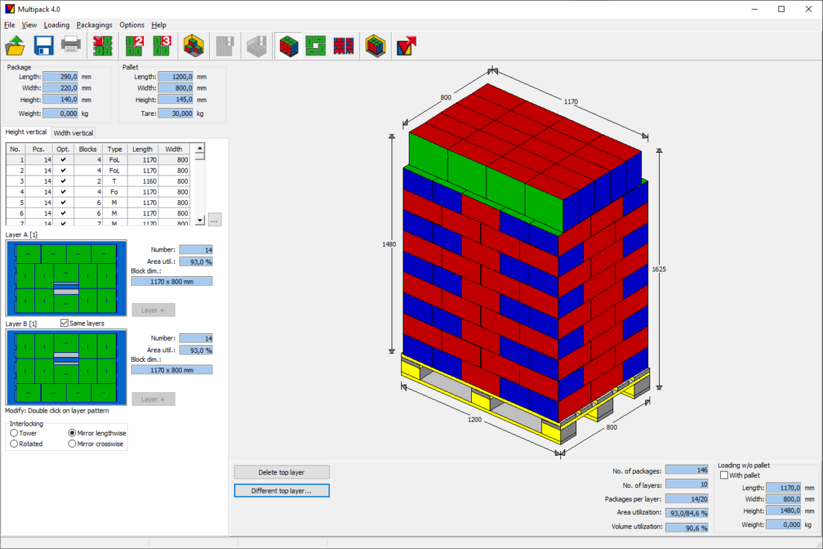 Pallet Optimization Software MultiPack - Multiscience GmbH